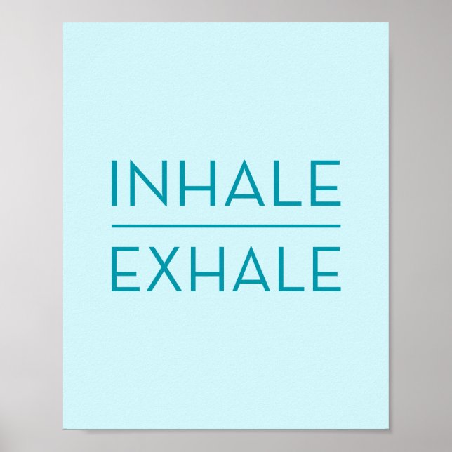 Poster Inalar Cota de Yoga Motivacional Teal (Frente)