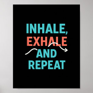 Poster Inalar Exalar E Repetir Ioga Mindfulness Gráfico