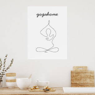 Poster Inalar Exalar Respirar o estúdio de yoga moderno