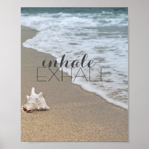 Poster inale expiram a fotografia da praia do oceano do