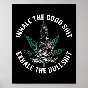 Poster Inale O Bem Exale O Touro Ioga Maconha Namaste 