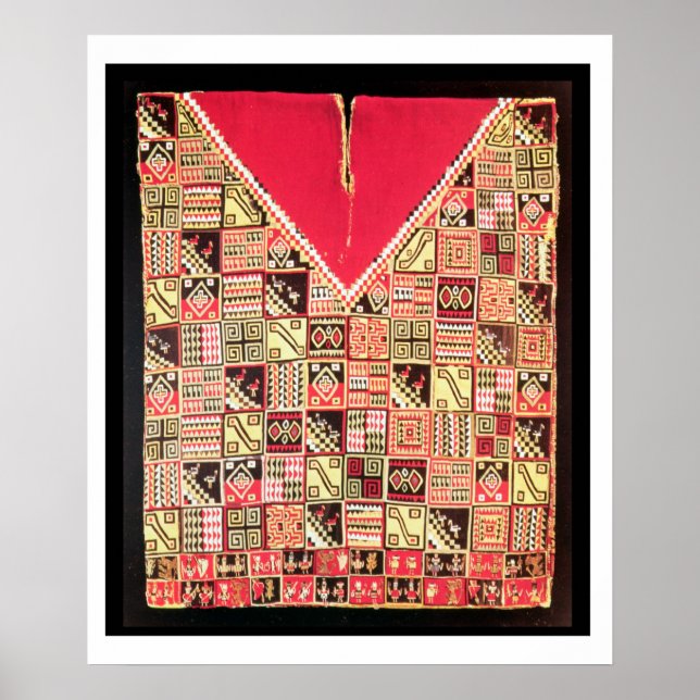 Poster Inca 'Poncho', Bolívia, c.1500 (lã) (Frente)