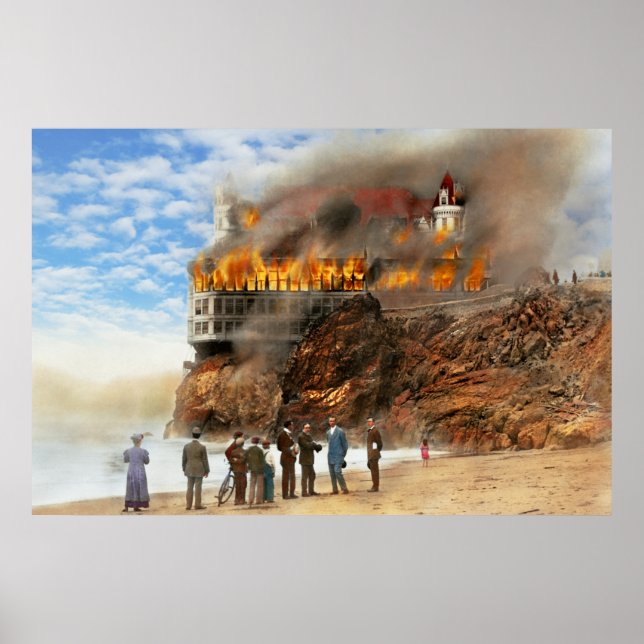 Poster Incêndio - Incêndio na encosta 1907 (Frente)