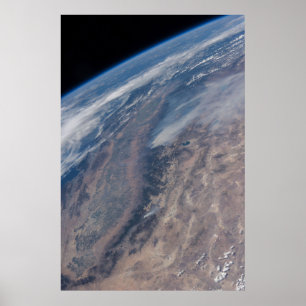 Poster Incêndio No Parque Nacional De Yosemite E Na Flore