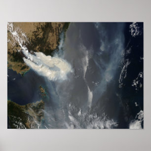 Poster Incêndios e fumaça no sudeste da Austrália