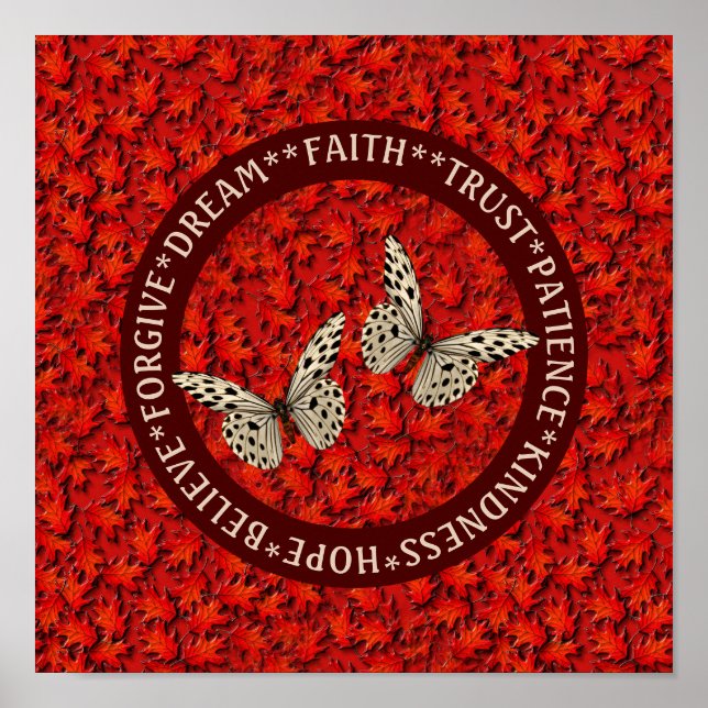 Poster Incentivar a queda das palavras deixa a inspiração (Frente)