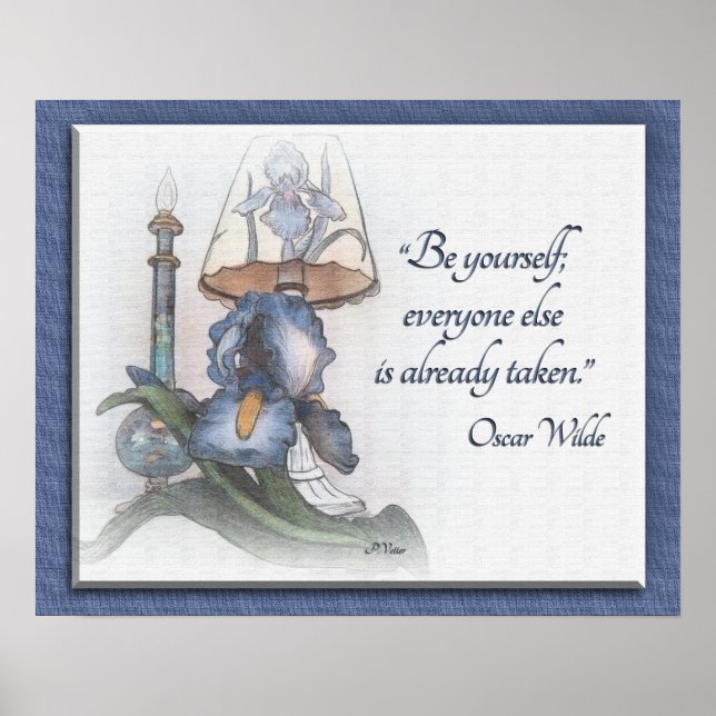 Pôster Incentivo à esboço de flores de Íris "Seja você me (Frente)