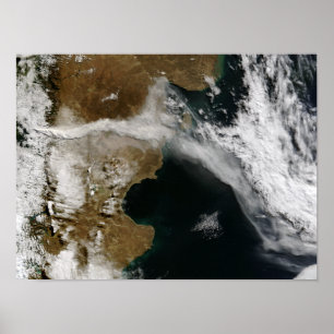 Pôster Incinere a pena da erupção do vulcão de Chaiten