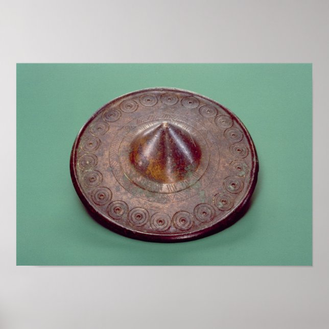 Poster Incised pin head, from Ireland, c.700 BC (Frente)