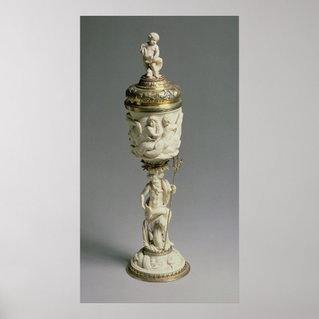 Poster Inclinação prateada e esculpida (Frente)