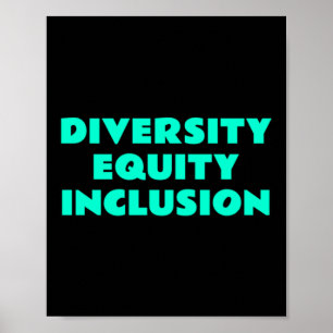 Poster Inclusão de Equidade na Diversidade - Slogan da Ju
