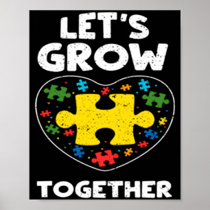 Poster Inclusão Vamos Crescer Juntos Conscientização do A