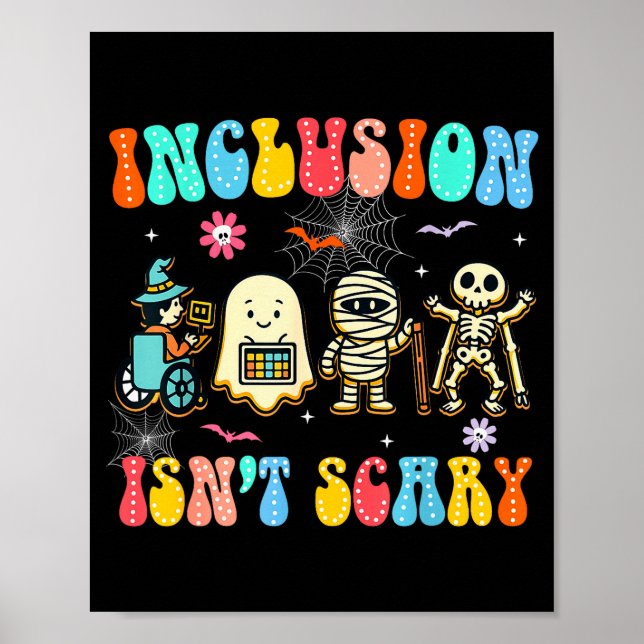 Poster Inclusion Isn't Y Halloween Sped Teacher Women Men (Frente)