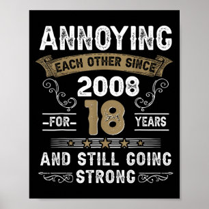 Poster Incomodando um ao outro desde 2008 Vibes Retro Tro