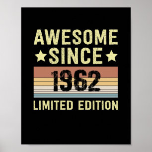 Poster Incrível Desde 1962 Aniversário