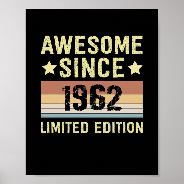 Poster Incrível Desde 1962 Aniversário (Frente)