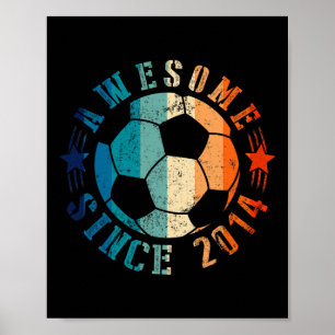 Poster Incrível Desde 2014 12º Aniversário 12 Anos Futebo