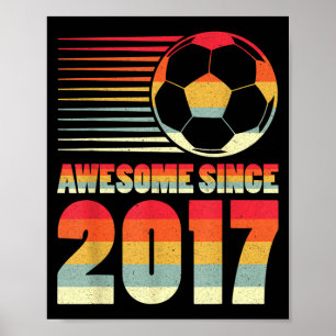 Poster Incrível Desde 2017 Presentes Vintage de Futebol p