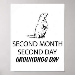 Poster Incrível e Divertido Dia Feliz do Groundhog Para H
