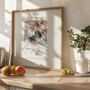 Poster Incrível Nanna Foto Personalizada Família Personal