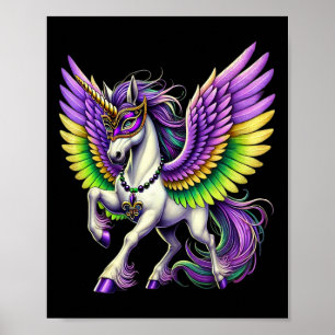 Poster Incrível Roupa Unicorn Mardi Gras - Multicor