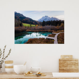 Poster Incrível Zelenci, Eslovênia no outono