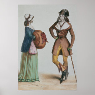 Poster "Incroyable e Merveilleuse", c.1775