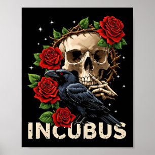 Poster Incubus Crow Esquerdo Flor Esquerdo Halloween Figu