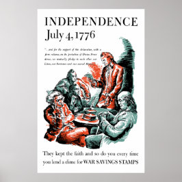 Poster Independência 4 de julho de 1776