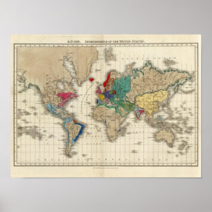 Poster Independência dos Estados Unidos 1783 AD