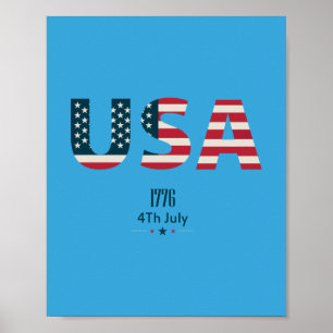 Poster Independência dos EUA, 4 de julho de 1776