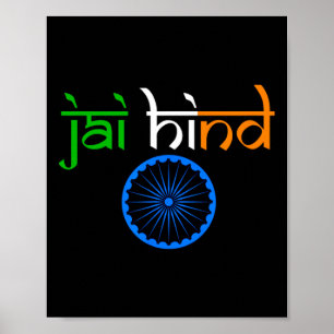 Poster Independência Tiranga Jai Hind Bandeira Dia da Lib