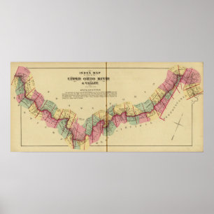 Pôster Index map to Atlas of the Upper Ohio River
