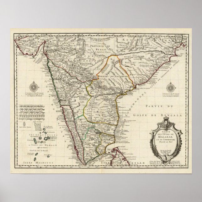 Pôster Índia, Bangladesh, Ásia (Frente)