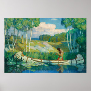 Poster Índia: Chamada de Amor por Newell Convers Wyeth