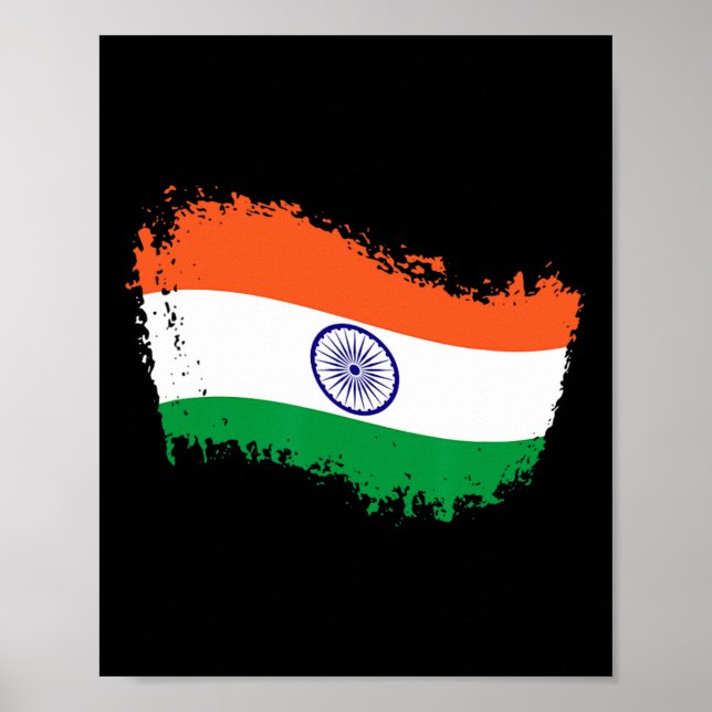 Poster India Cricket Jersey Indian Cricket Flag India  (Frente)