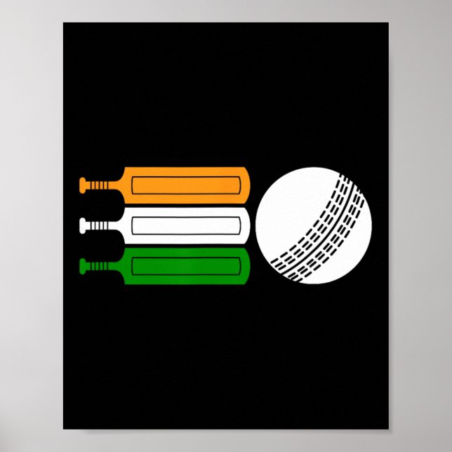 Poster India Cricket Player Ll Indian Flag Cricket Team  (Frente)