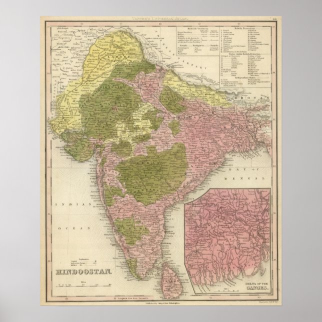 Pôster Índia e Sri Lanka (Frente)