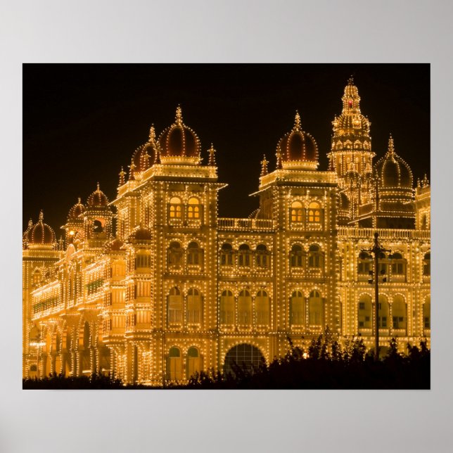 Poster ÍNDIA, Karnataka, Mysore : Palácio do Majaraja (b. (Frente)