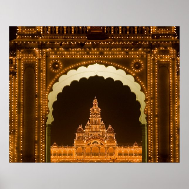 Poster ÍNDIA, Karnataka, Mysore : Palácio do Majaraja (c. (Frente)