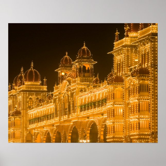 Poster ÍNDIA, Karnataka, Mysore : Palácio do Majaraja (c. (Frente)