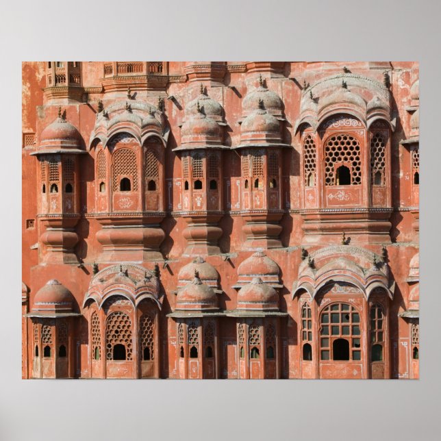 Pôster ÍNDIA, Rajasthan, Jaipur: Hawa Mahal (Palácio de (Frente)