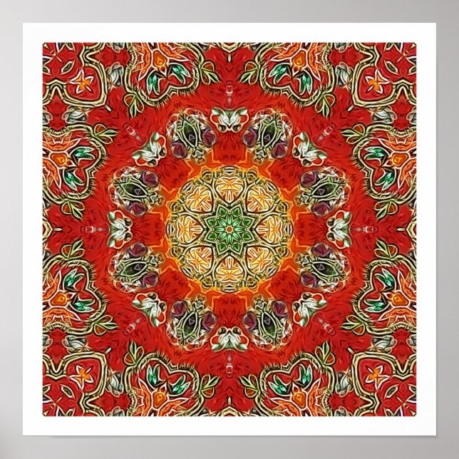 Poster India Tile Mandala (Frente)