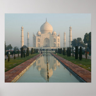 Pôster ÍNDIA, Uttar Pradesh, Agra: Taj Mahal, Manhã