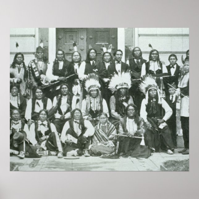 Poster Indian delegation of Sioux leaders in Washington D (Frente)