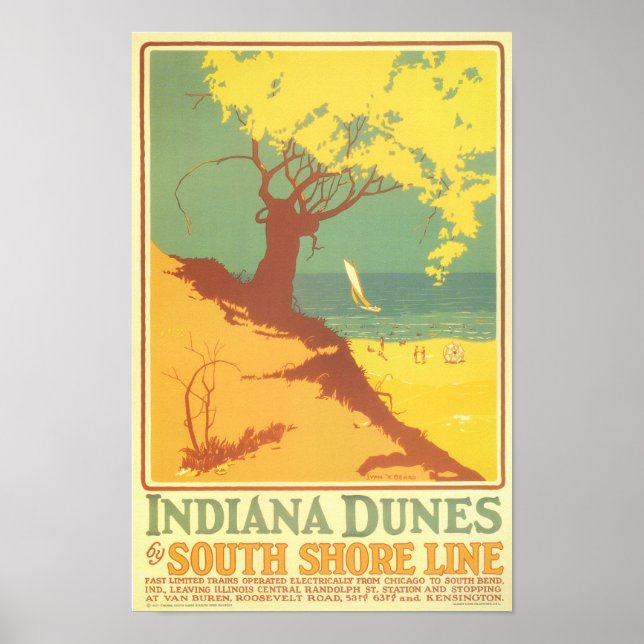 Poster Indiana Dunes Beach (Frente)