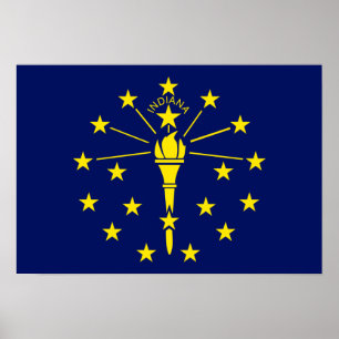 Pôster Indiana Flag