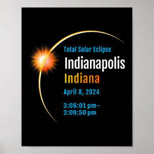 Poster Indiana No Eclipse Solar Total 2024 1
