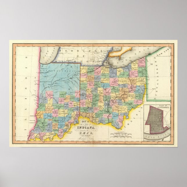Poster Indiana, Ohio (Frente)