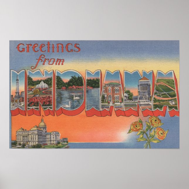 Pôster IndianaLarge - Letra ScenesIndiana (Frente)